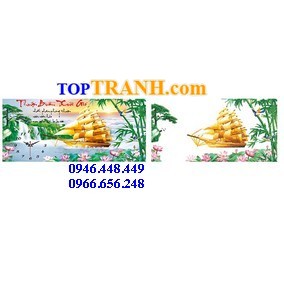 Tranh gắn đá thuận buồm xuôi gió